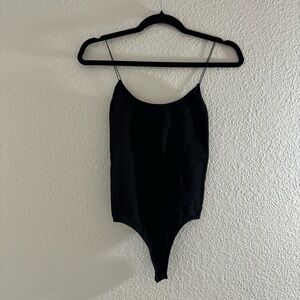 Aqua - Black Ribbed bodysuit